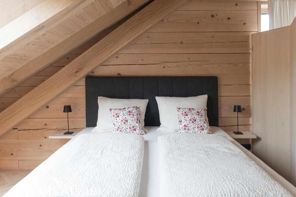 Postel nebo postele na pokoji v ubytování Haus Hof 30