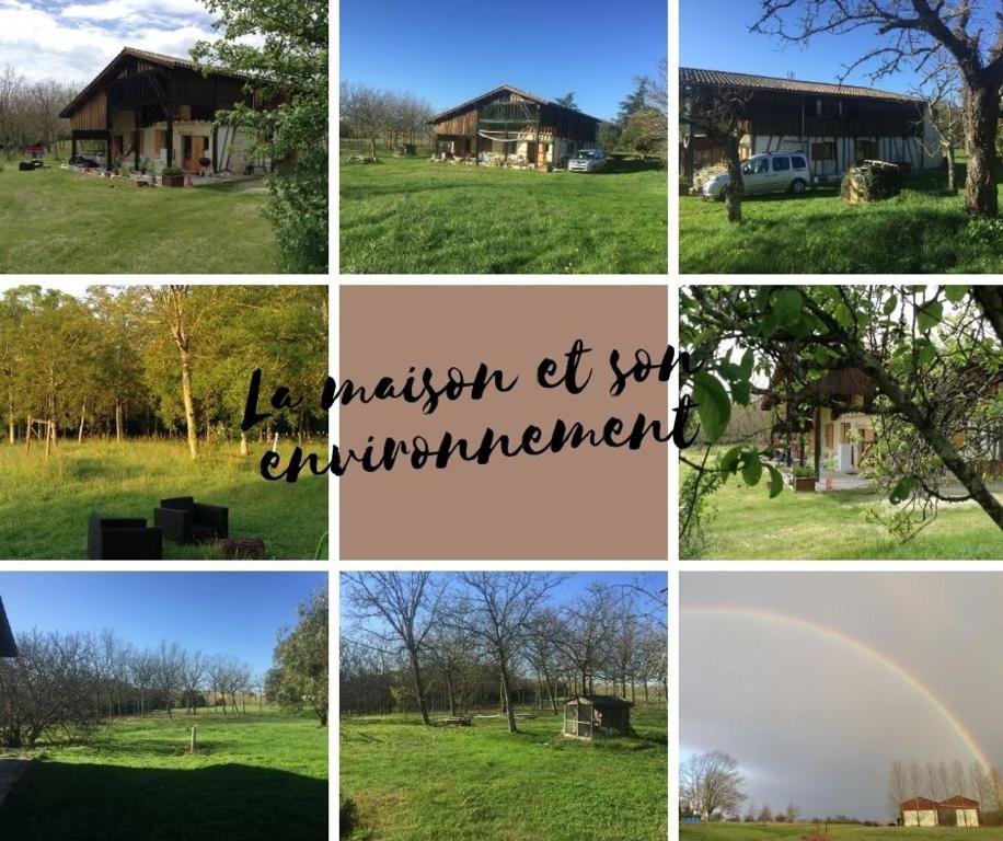 a collage of pictures of houses and a rainbow at L&#39;écrin - Chambres d&#39;hôtes au calme et au vert 