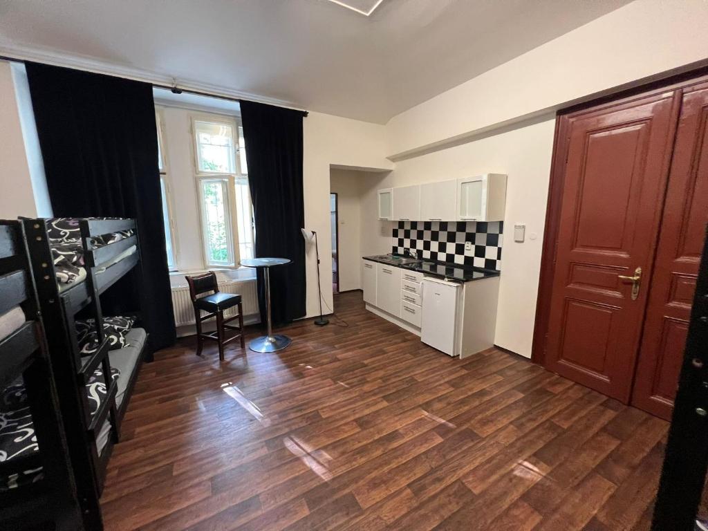 Kuchyň nebo kuchyňský kout v ubytování Apartment Moon