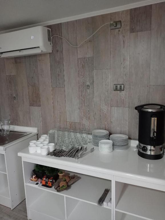 Kuchyň nebo kuchyňský kout v ubytování Hostal 1009 Valdivia