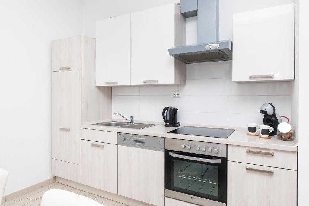 Kuchyň nebo kuchyňský kout v ubytování Apartments Grubišić - Šibenik - parking included