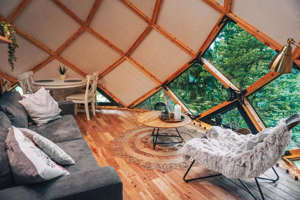 Posezení v ubytování Armadillo Houses