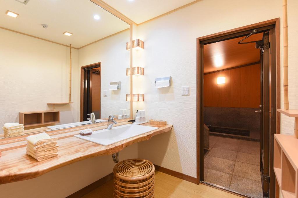 Koupelna v ubytování Furuya Ryokan