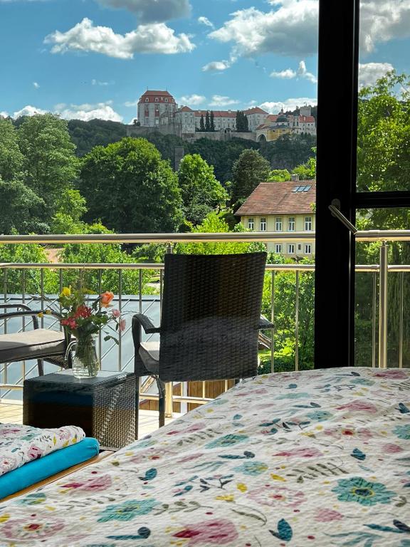 Balkón nebo terasa v ubytování JUNÁK ubytování v soukromí