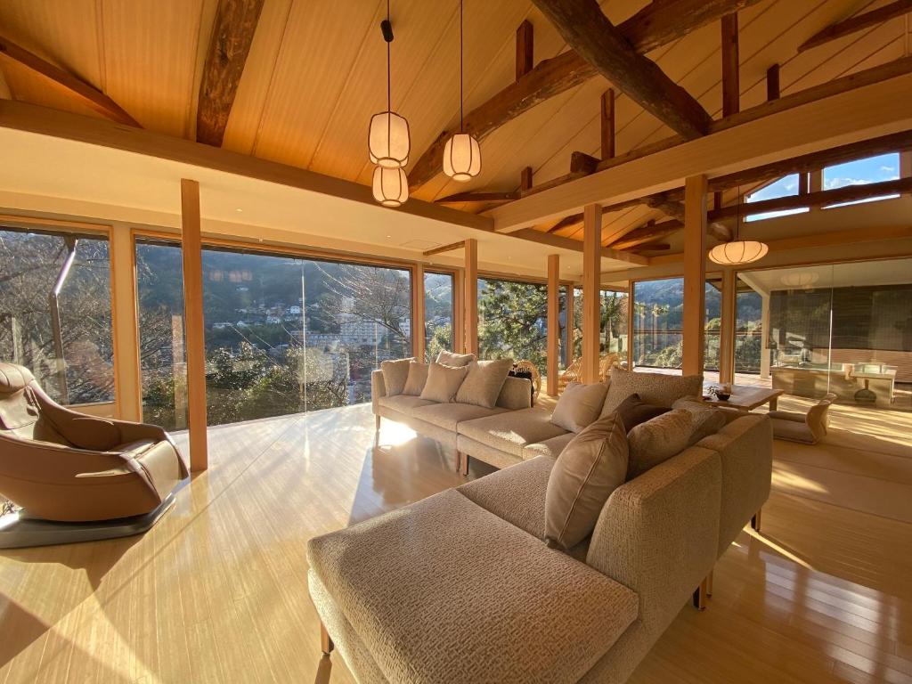 Posezení v ubytování Kaiseki Ryokan Ashikari
