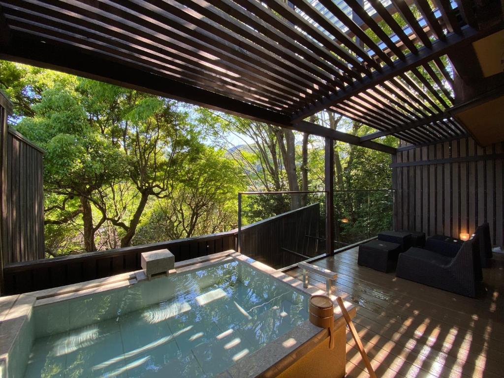 Zahrada ubytování Kaiseki Ryokan Ashikari