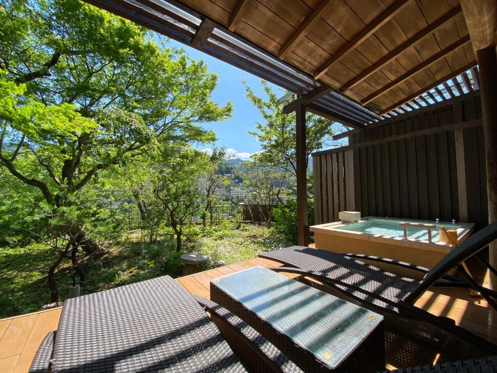 Zahrada ubytování Kaiseki Ryokan Ashikari