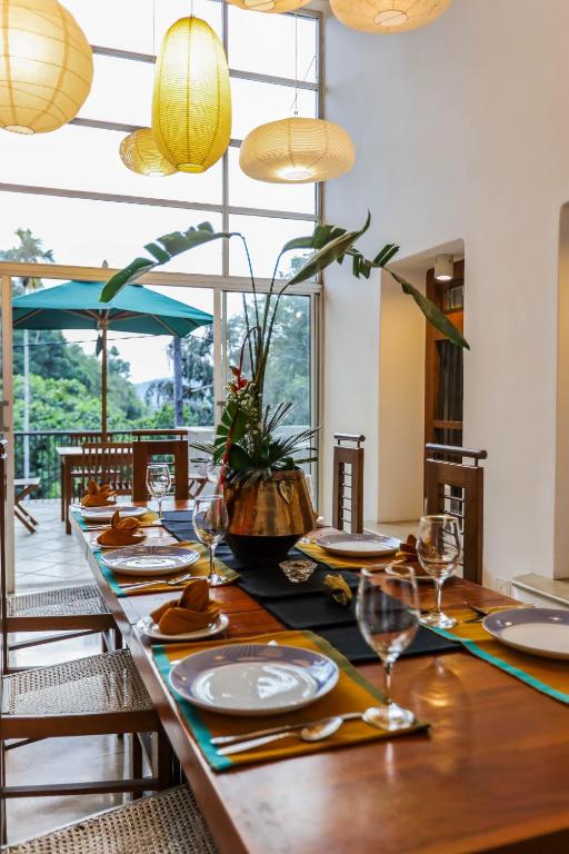 Restaurace v ubytování Margossa Residence Kandy