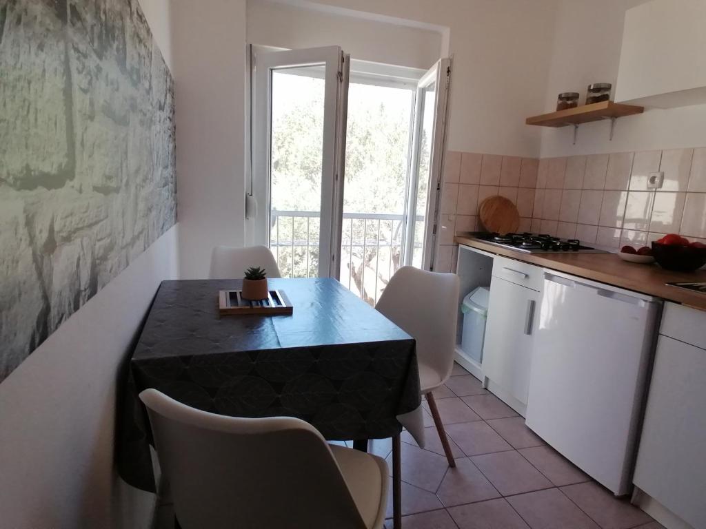 Kuchyňa alebo kuchynka v ubytovaní Studio Punta Pakoštane