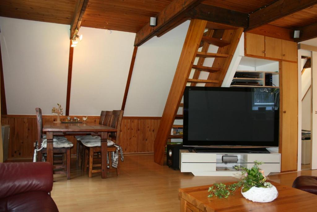 TV a/nebo společenská místnost v ubytování Haus 114 - Nurdachhaus -
