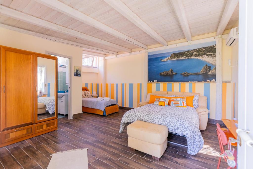 Postel nebo postele na pokoji v ubytování Cantine Cipri Resort