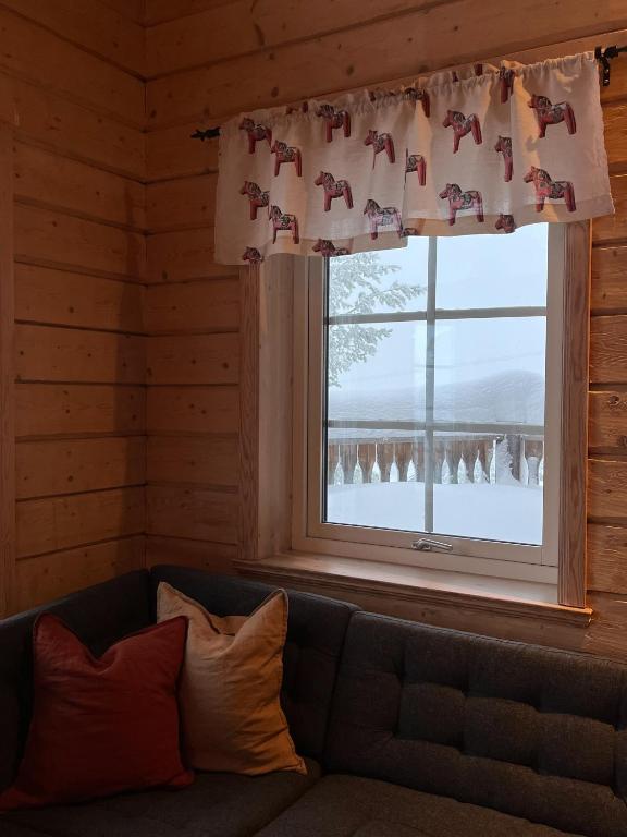 Гостиная зона в Fjällvidden - lyxig fjällstuga i Idre