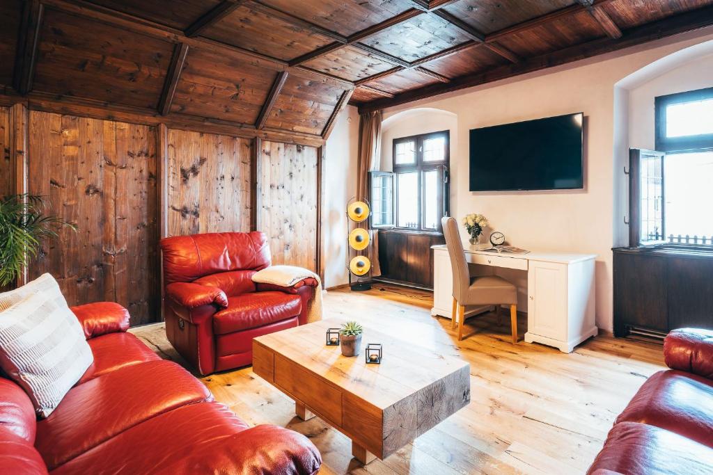 Posezení v ubytování Hotel Zlaty Andel