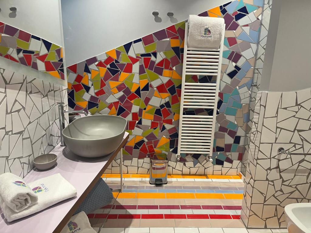 Koupelna v ubytování VIANNA SUITES SPA