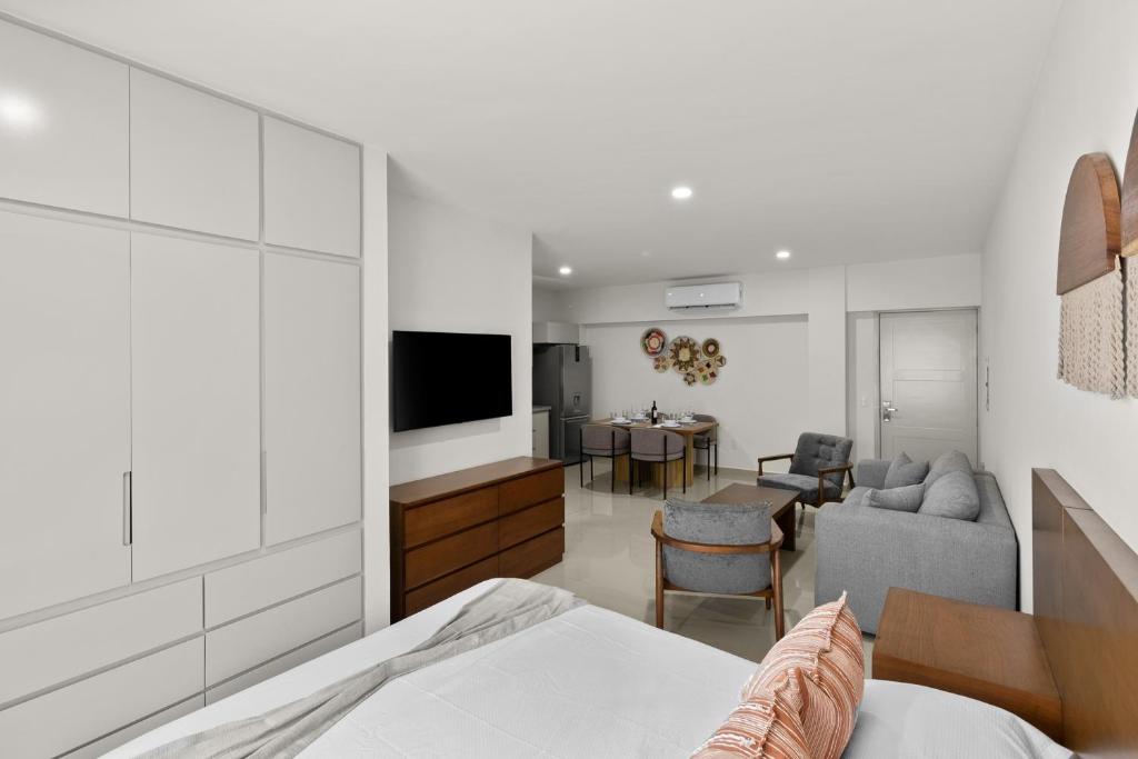 TV a/nebo společenská místnost v ubytování Casa Barros Vacation Condos
