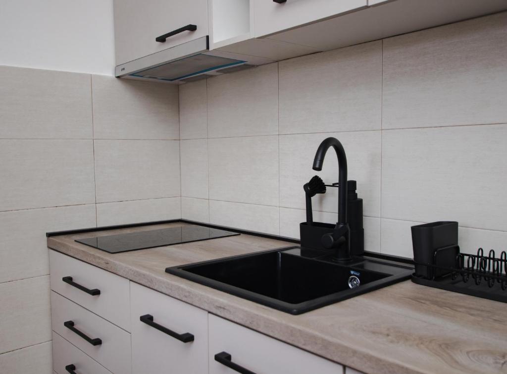 Kuchyň nebo kuchyňský kout v ubytování Apartman 21