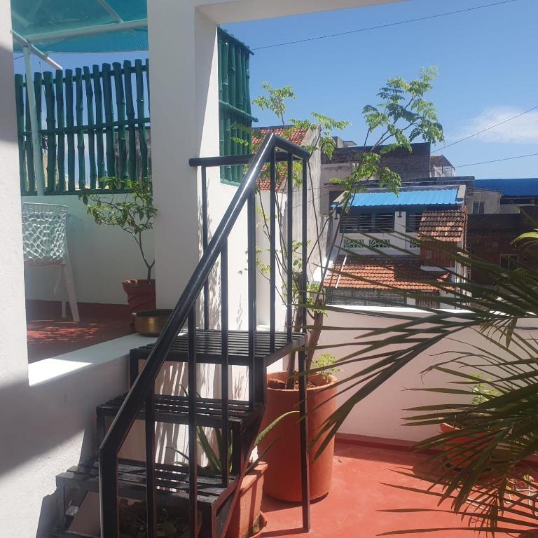 Balkón nebo terasa v ubytování La Maison Radha