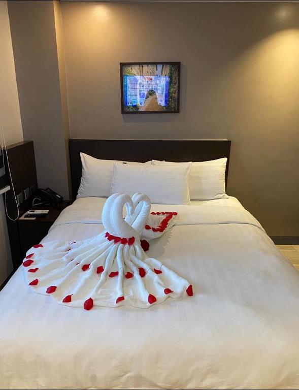 Postel nebo postele na pokoji v ubytování Hotel Inigo