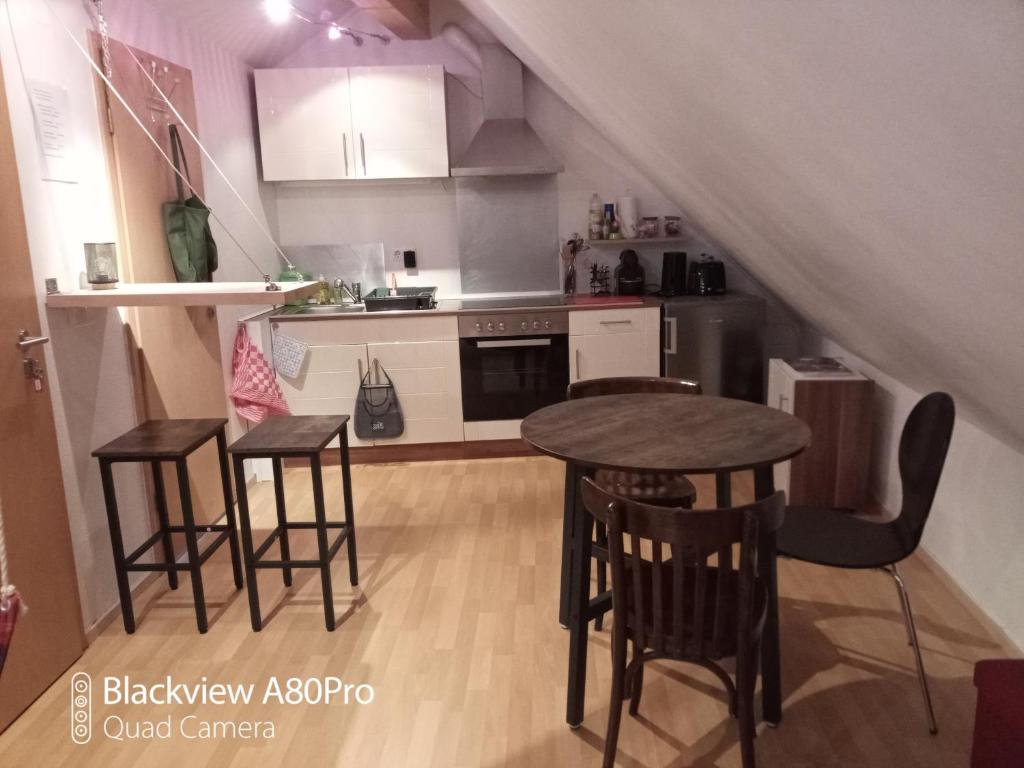 Kuchyň nebo kuchyňský kout v ubytování Um Burebierg apartment 35m2