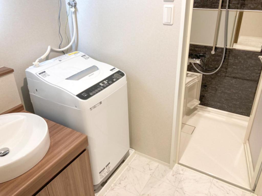 Koupelna v ubytování Hotel Livemax Premium Nagano Ekimae