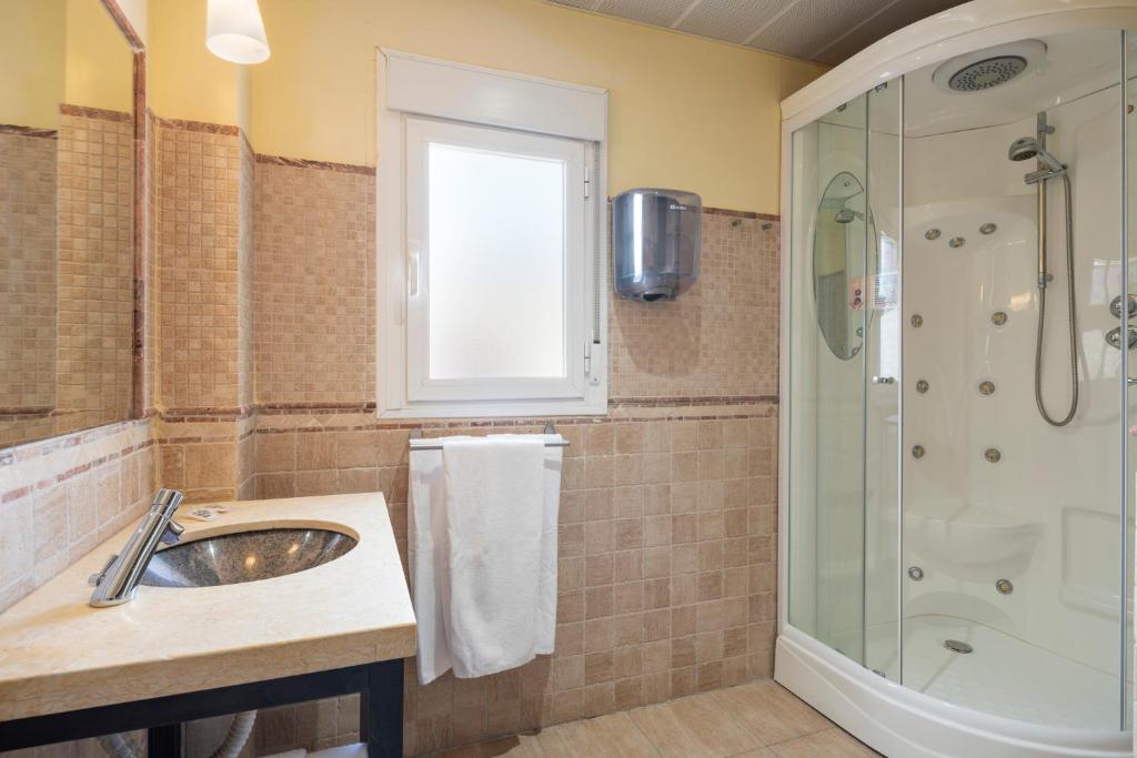 Koupelna v ubytování Hotel Alda Borox