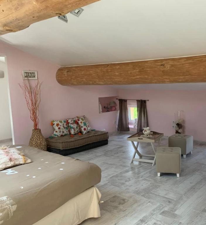 Posezení v ubytování Bordeneuve Chalet de Gaïa