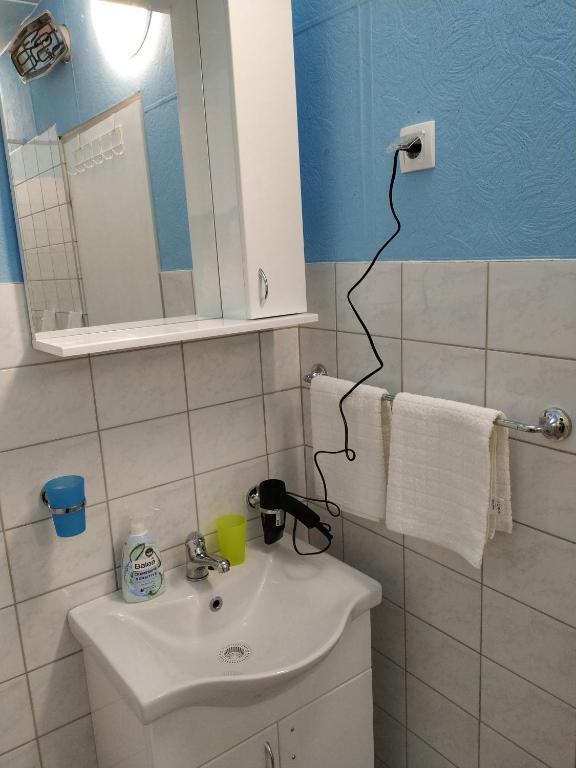 Koupelna v ubytování Apartman Nikola