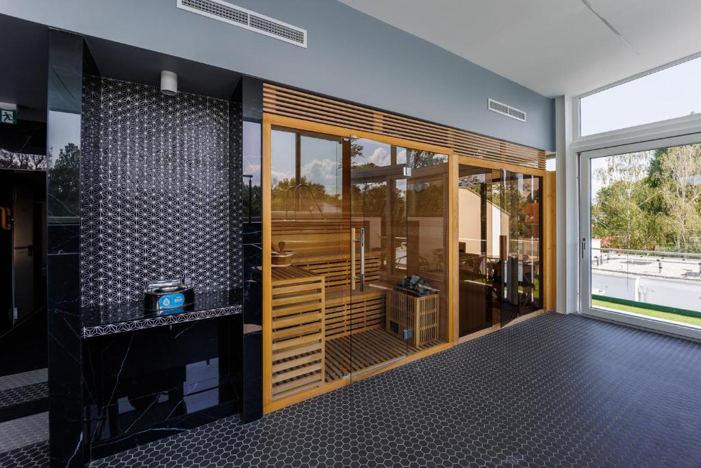 Balkón nebo terasa v ubytování Villa Bauhaus Wellness Apart-Hotel