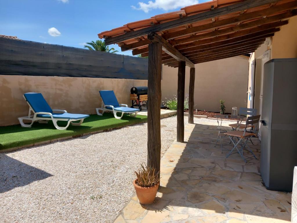 Patio nebo venkovní prostory v ubytování Studio indépendant dans villa