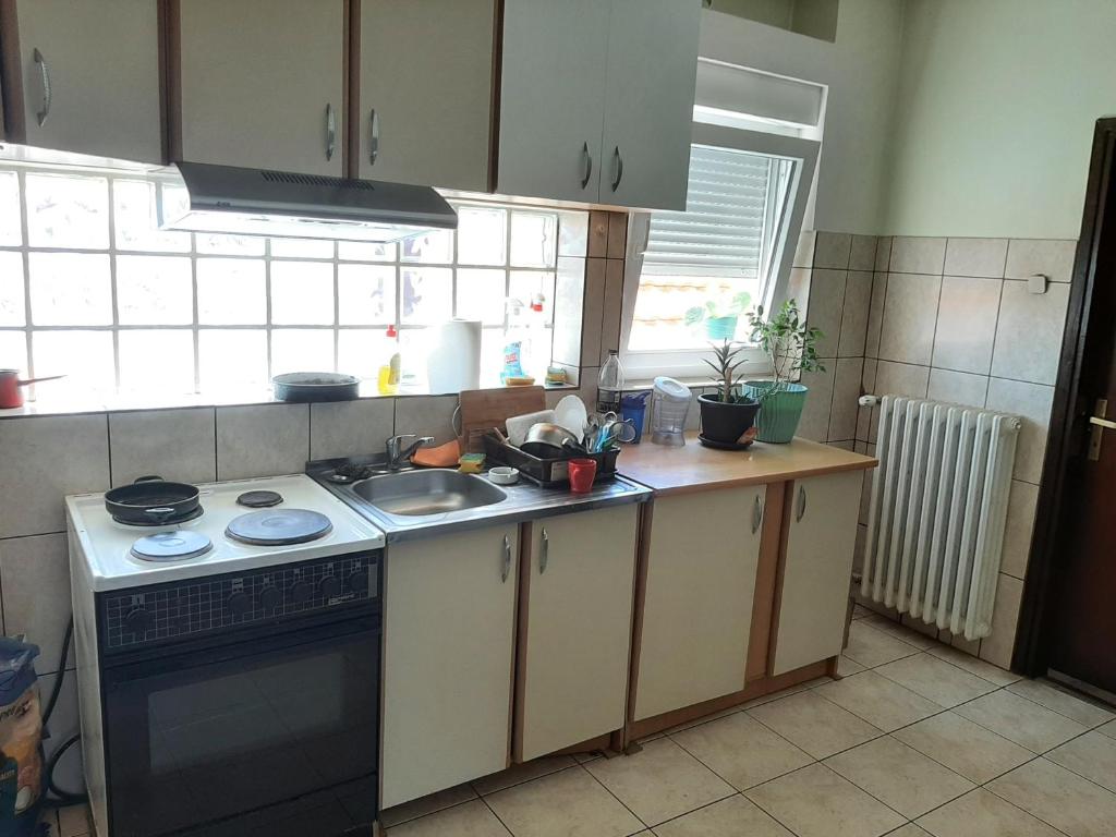 Kuchyň nebo kuchyňský kout v ubytování City Park Rooms
