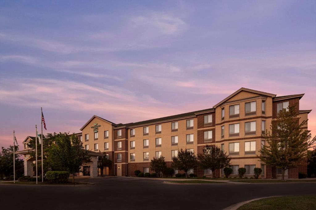 a rendering of the front of a building at Homewood Suites by Hilton Orland Park in Orland Park