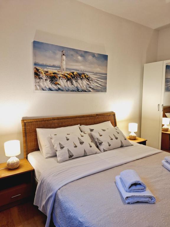 Posteľ alebo postele v izbe v ubytovaní Apartman Marin - Zadar