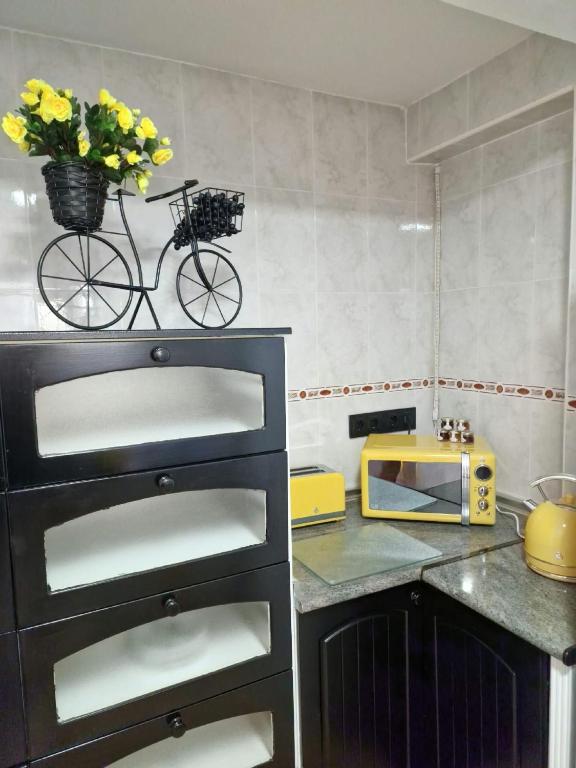 Kuchyň nebo kuchyňský kout v ubytování Falcon Beach Apartment