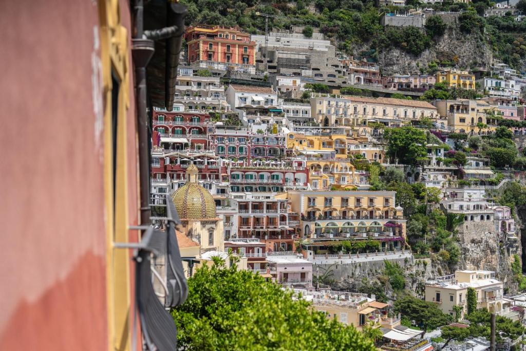 A general view of Positano or a view of the city taken from a szállodákat