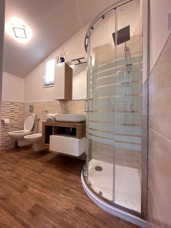 Koupelna v ubytování B&B La Fortezza