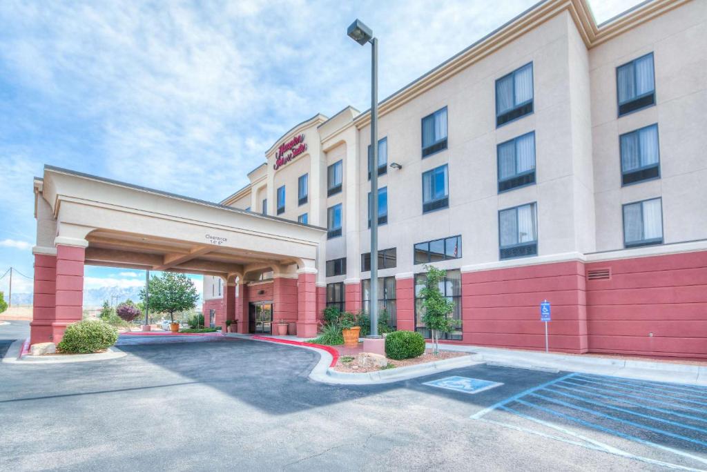 a rendering of a hotel with a parking lot at Hampton Inn & Suites Las Cruces I-25 in Las Cruces