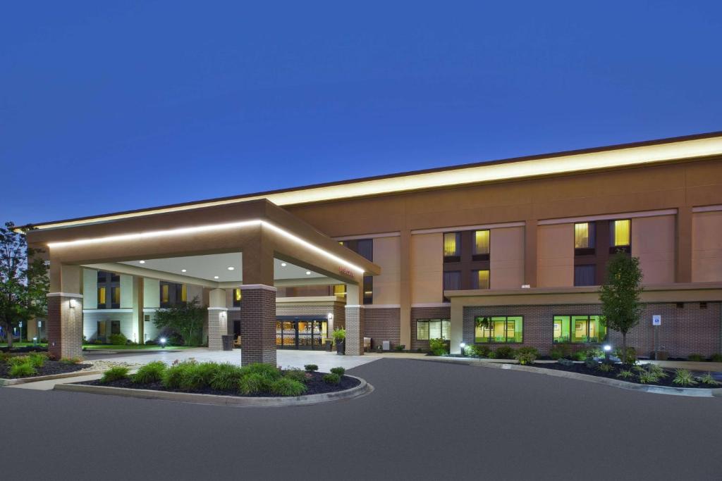 a rendering of a hotel with a building at Hampton Inn Marietta in Marietta