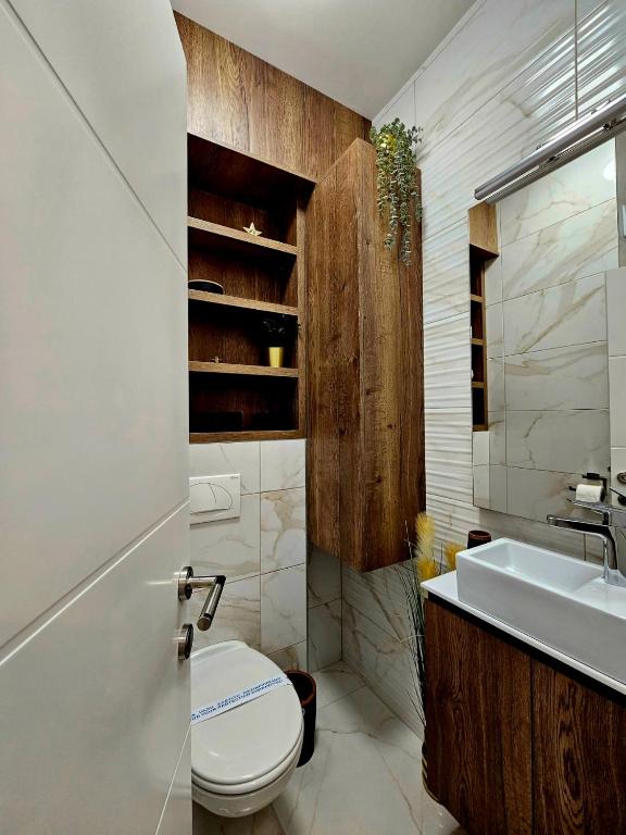 Koupelna v ubytování Oaza apartmani