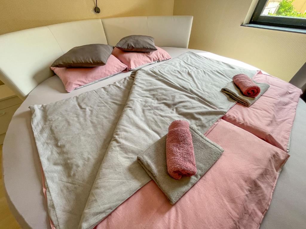 Postel nebo postele na pokoji v ubytování Máté Pension