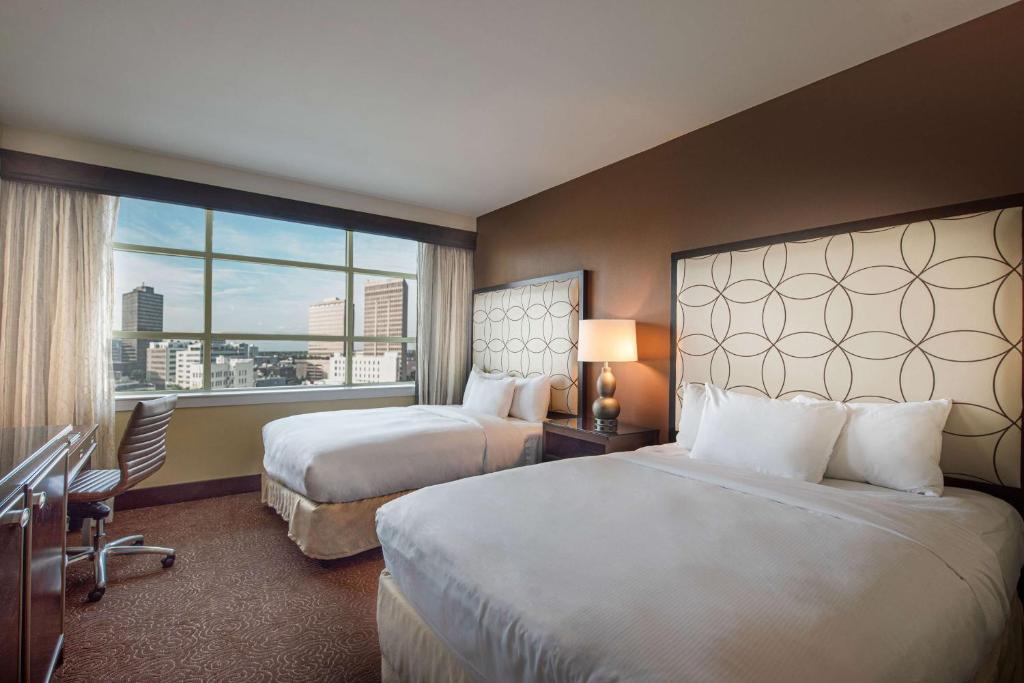 Hilton Baton Rouge Capitol Center - Chambre Queen Avec Deux Lits Queen Et Vue Sur La Ville