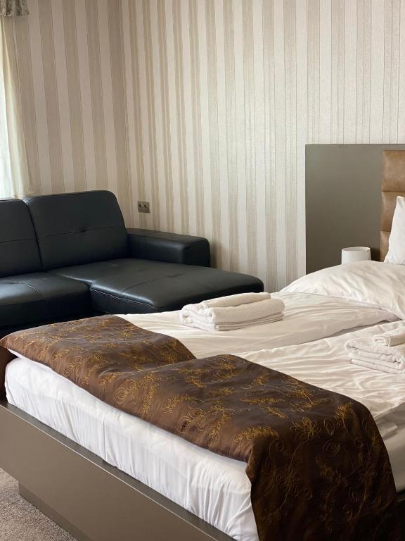 Postel nebo postele na pokoji v ubytování Blueline Motel