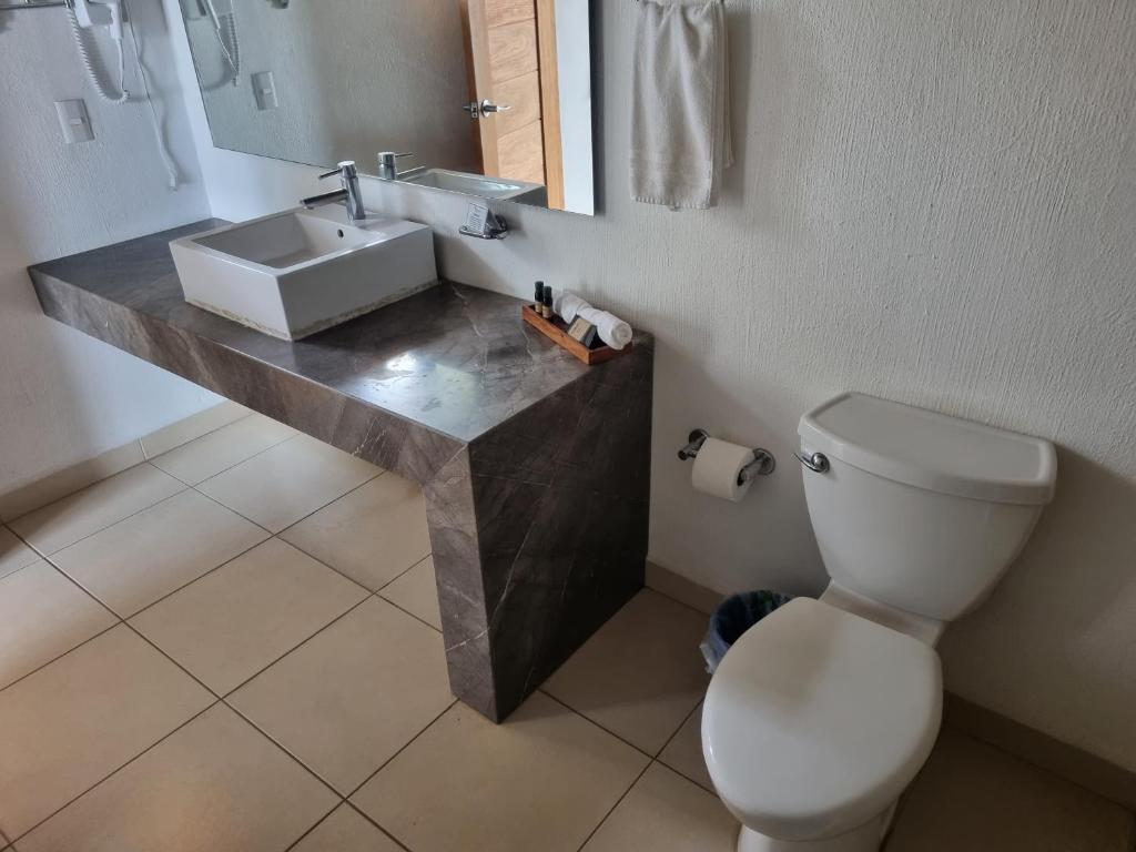 Koupelna v ubytování Hotel La Ribereña
