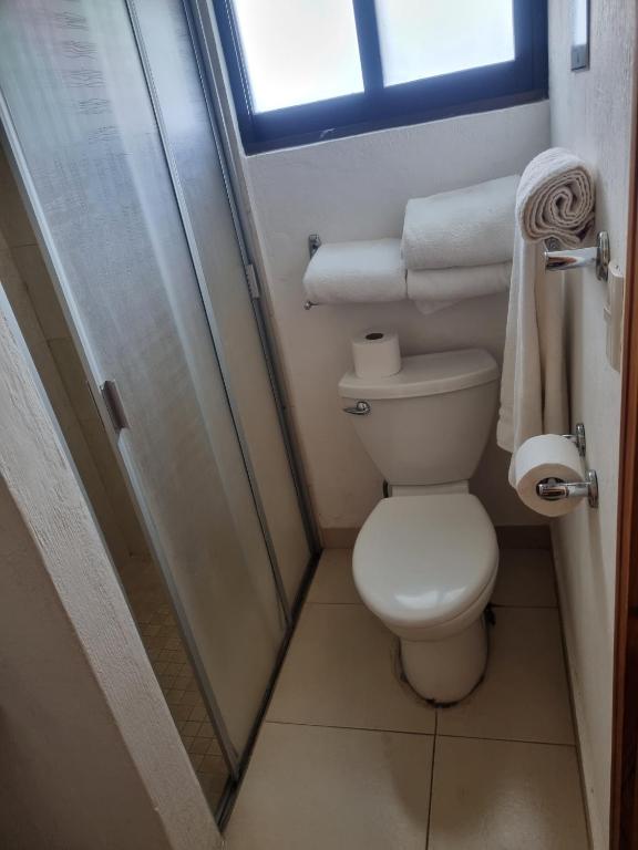 Koupelna v ubytování Hotel La Ribereña