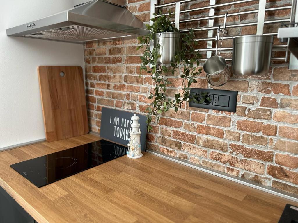 Kuchyň nebo kuchyňský kout v ubytování Studio Apartments Leut & Lanterna