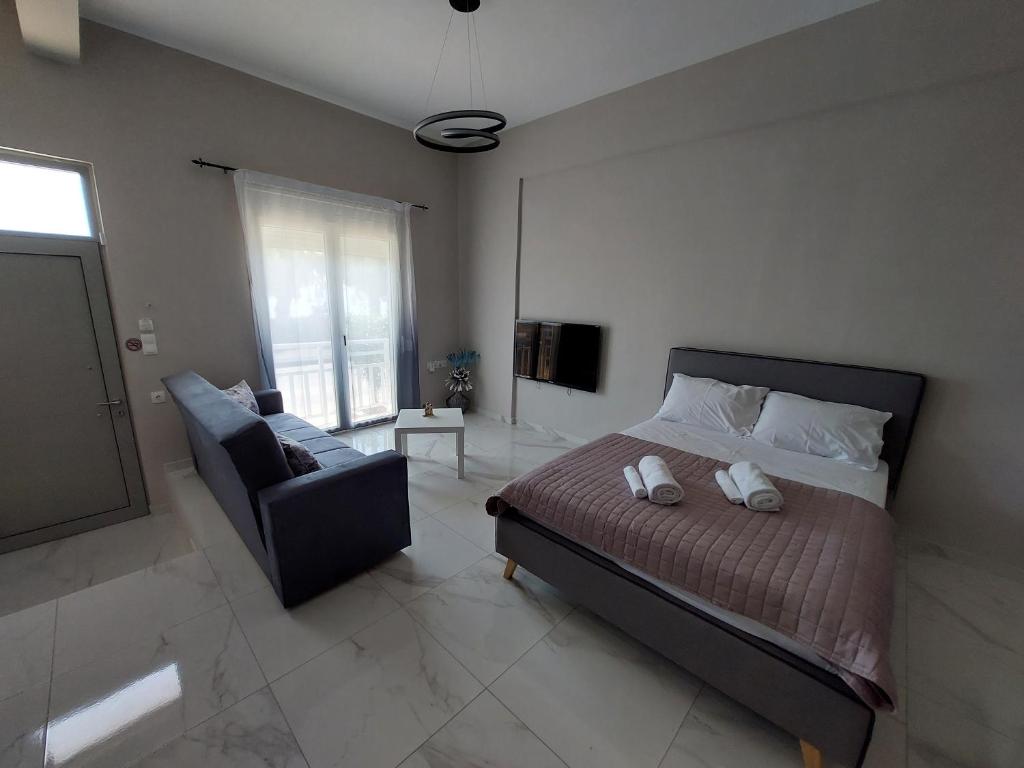 Postel nebo postele na pokoji v ubytování Casa Costera 1 lux apt