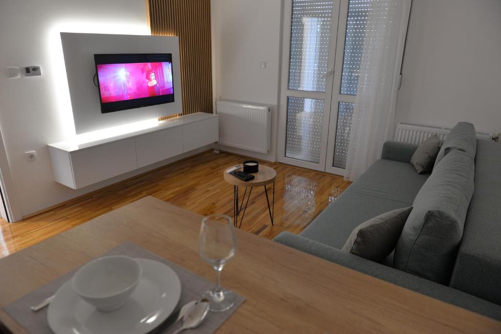 Posezení v ubytování HM Apartments