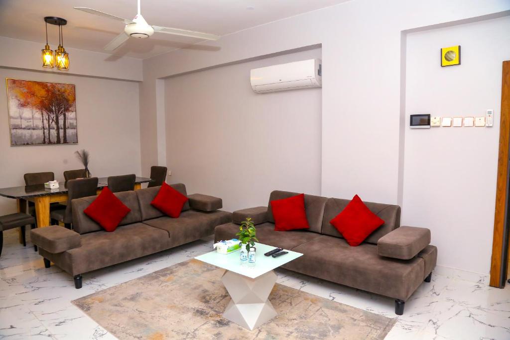 Posezení v ubytování AECO lovely 2 bedroom apartment for family and friends