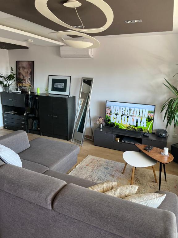 Posezení v ubytování Luxury apartment LUNA for 6, sauna, center, ****