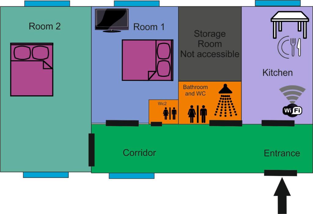 a floor plan of a building at Riga Central District, Тихий Центр города, всё под боком, удобно in Rīga