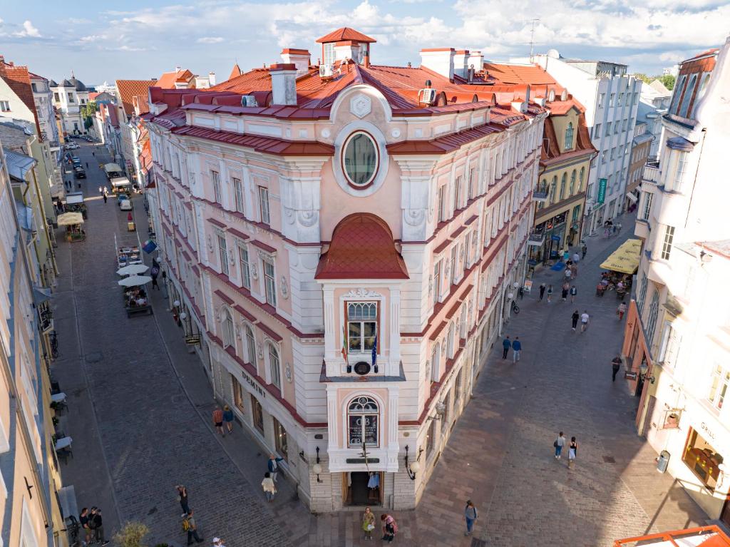 an overhead view of a building in a city at Old Town - Demini Apartment in Tallinn